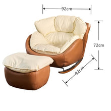 TBJEN Comfortable Upholstered Rocking Chair Outdoor Patio Rocking Chair for Front Porch, Living Room, Patio, Garden, Yard C