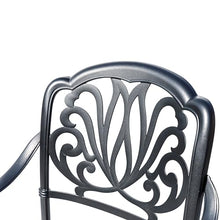 Hi-Line Gift Ltd Sleek Black Bistro Bliss Collection Cast Aluminium Patio Set Black