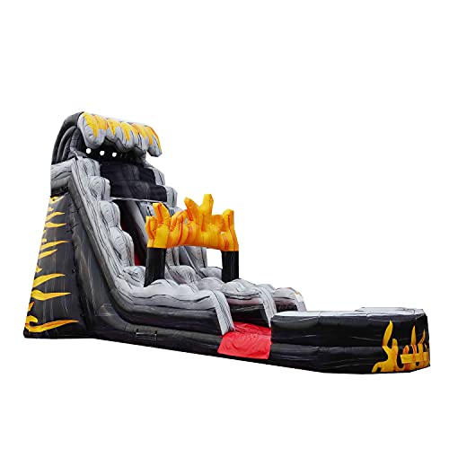 JumpOrange 19' Flame Water Slide with Splash Pool and Blower