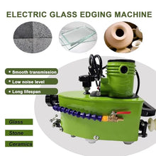 Electric Small Glass Edging Machine Portable Glass Edger Straight Round Bevel Edge Edge Grinder Polish Edge Machine For Plexiglass Acrylic Marble Ceramic With 8 Diamond Wheels green