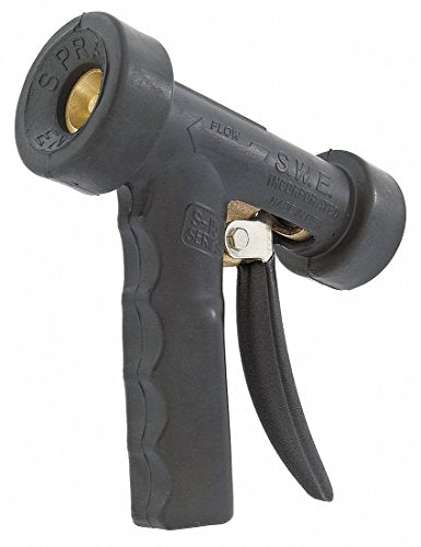 Hose Nozzle, 1/2 in, Brass/Rubber, 6 in L