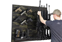 Hold Up Displays 12 Gun Rack for 6 Rifles and 6 Pistols Modular Slatwall Display System Black
