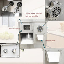 INTSUPERMAI Electric Meat Grinder and Slicer Commercial 110V with 5MM Blade Silver