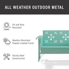 Crosley Furniture Azalea 3-Person Retro Metal Outdoor Patio Sofa Glider
