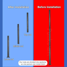 XYIANG Outdoor Street Light Pole, Solar Lamp Posts for Outdoor Light, Universal Metal Light Post, for Backyard, Patio, Walkway, Street - 7Ft/10Ft/13Ft Tall(Blue-4M/13Ft)