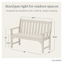 POLYWOOD Vineyard 48-Inch Bench, Sand
