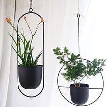 SDREYKUF 2pcs Metal Hanging Flower Pot Chain Plant Planter Basket for Home Garden Balcony Decoration