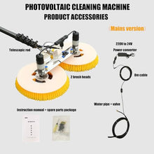 JIANSMZ Dual-Head Solar Panel Cleaning Machine with Fed Pole Kit - 3.5m Brush for Efficient Roof Photovoltaic Panel Cleaning and Maintenance Ideal for Solar Power Systems