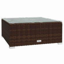 LDEWOAMEG 12 Piece Patio Lounge Set with Cushions Poly Rattan Brown