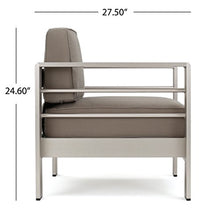 Christopher Knight Home Cape Coral 5-Piece Outdoor Chat Set with Fire Table Grey / Light Grey