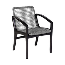 Armen Living Sachi and Brighton 5 Piece Dining Set Dark Eucalyptus and Grey Rope