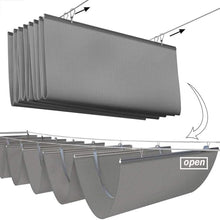 ZHFENGZHOU Wave Sun Shade Awning Replacement Shade Cover Outdoor Retractable Pergola Canopy for Patio Garden Deck Gazebo Porch with Slide On Wire Cable Hardware(Size:1.2x10m,Color:Gray)
