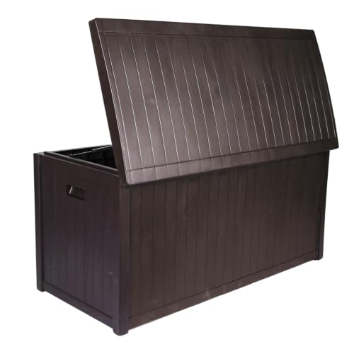 Wultek Large Waterproof Deck Patio Box Lockable Storage Bench
