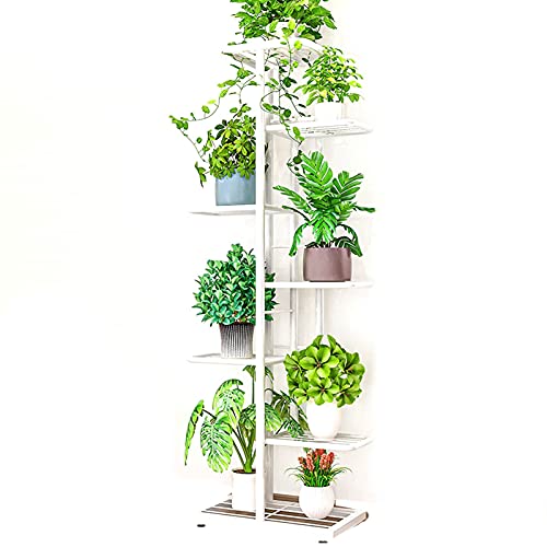 OJKJGYTF Indoor Plant Stand Plant Stand 7 Tier Metal Plant Stand Holder 8 Flower Pot Holder Shelves Display Rack Storage Organizer for Balcony Garden Indoor Outdoor Flower Stand