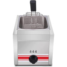 CVGfko Stainless Steel Fryer Large Capacity Fryer for Home and Commercial Use/Adjustable Firepower/Baskets and Lids Included/Perfect for Chips,Onion Rings,10L
