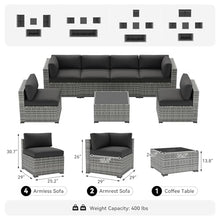 7-Piece Patio Furniture Set, Wicker Outdoor Furniture with Thick Cushions