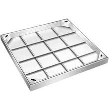 1pc SS Recessed Manhole Cover and Frame - Invisible Inspection Chamber Cover for Garden, Pavement, and Grass(700x700x50mm)