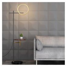 ZHONGCHENGWU Floor Lamp Floor Lamps for Living Room Marble Tray Floor Lamp Vertical Lamp Indoor Decoration Lighting Reading(Black)