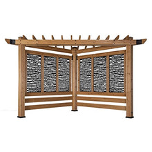 Backyard Discovery Verona 12' x 8' Cedar Wood Cabana Corner Pergola Without Furniture
