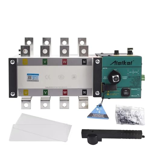 ATS 4P 1000A 800A Diesel Generator Dual Power Automatic Transfer Switch Auto Manual Control Board Circuit Breaker 1250A (Color : 1000A)