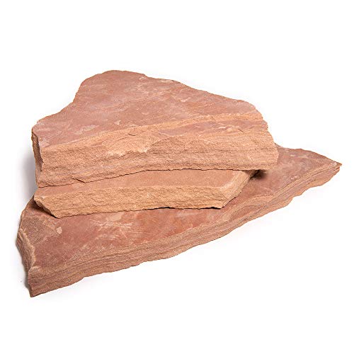 Landscape Patio Flagstone | 500 Pounds | Natural Rock Pathway Stepping Stone Slabs for Gardens, Terrariums, Landscape Design, Driveway Pavers and Walkway Steppers (Arizona Rosa)