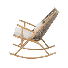 Christopher Knight Home Ilumia Set of 2 Iron Frame in Maple Finish Rocking Chair Outdoor, Patio PE Rattan Backrest Rocker Chair with Cushions, Comfort Wicker Rocker for Backyard Balcony, Gray + Maple