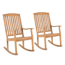 Cambridge Casual Ashford Teak Wood Outdoor Rocking Chair Set Natural Teak 2 Piece