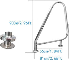 BSNANCA Pool Handrails Set of 2 Pool Rail 32x35.4 Inch Pool Railing 304 Stainless Steel Pool Handrail Humanized Swimming Pool Handrailp Cover & Drill Bit & Self-Taping Screws
