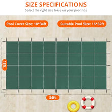 GARVEE Pool Safety Cover Green Mesh Fits 18x36ft Inground Pool