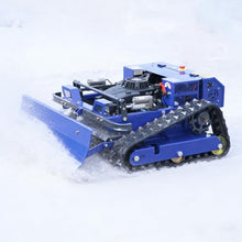 NUOYU 9HP Hybrid Remote Control Lawn Mower with Snow Plow, 55cm Cut, 2-15cm Height, 45° Slope, Zero Turn, Brushless Motor, All-Season Tracked Mower for Yard Farm Driveway