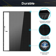 SUNGOLDPOWER UL61730 500 Watt Monocrystalline Solar Panel 2PCS, Grade A Cell,Whole Black High Efficiency,IP68,for 12V/24V/48Vdc RV,Farms,Parking Lot,On/Off-Grid System CEC listed(2*500W Solar Panel)