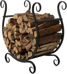 Semicircle Floor Firewood Storage Holders Wrought Iron Firewood Log Rack