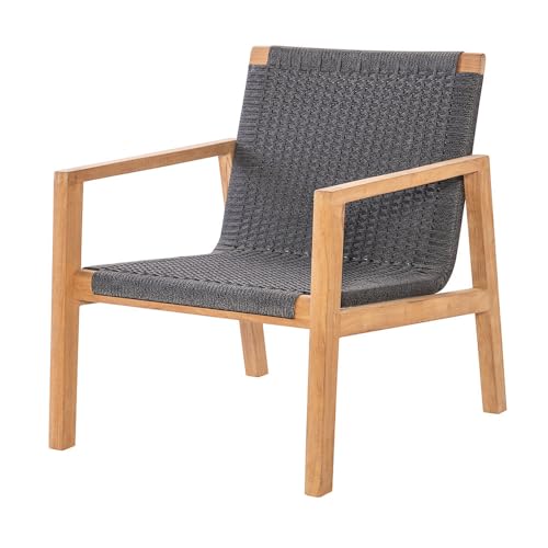 Royal Teak Collection ADCC-G Admiral Club Chair with Arm Support, Charcoal