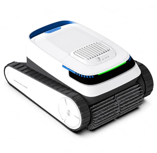 Pool Vacuum for Inground Pools and Above Ground Pools, Wall Climbing Pool Cleaner Robot (40GPM-150LPM) Power, Smart Navigation, Ideal Pool Vacuum Robot for Wall, Waterline, Floor 24/7 Customer Support