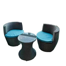 Balcony Table and Chair Set Courtyard Balcony Small Table And Chairs Garden Furniture Sets Leisure Rattan Three-piece Set Waterproof Outdoor Table And Chair Bistro Table Set ( Color : 1 chairs-1 table