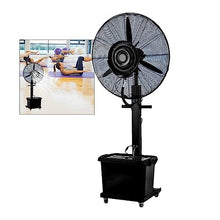FAFACAI Portable Misting Fan Patio Cooling Fans High Velocity Personal Mister Fan 3-10m Air Supply Distance Black for Indoor Outdoor (Size : 320W/26in) (380W/30in)