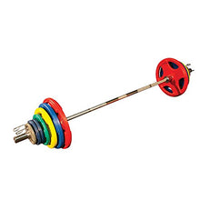 Body-Solid Olympic Weight Plates Set with Rubber Coating Black/Cyan