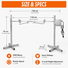 TBANVOO Rotisserie Roaster Grill Kit, Electric BBQ Rotisserie Stand