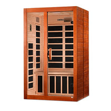 Dynamic Saunas Santiago Elite 2-Person Ultra Low EMF FAR Infrared Sauna Honey Stain Finish