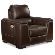 Sanco Power Recliner Chair, Adjustable Headrest, USB, Walnut Brown Leather