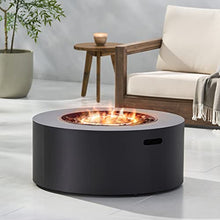 Christopher Knight Home Wellington Outdoor 40,000 BTU Circular Fire Pit (No Tank Holder) - Dark Gray