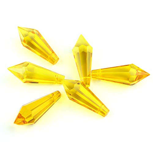 38mm/63mm/76mm Topaz Chandelier Glass Crystals Prisms Parts Icicle Hanging Pendants Suncatcher Wedding Decoration,38mm,200pcs
