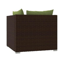 Outdoor Patio Sofa Set - PE Wicker Rattan Sectional Conversation Loveseat with Cushions for Backyard, Porch, Poolside, or Patio - Brown