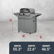 Tytus Rolling Outdoor Kitchen Island Cart, Pizza Oven & Cover for BBQ