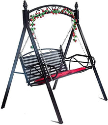 KYTGFH Patio Swing Porch Hang Club Bench Chair,Outdoor Patio Swing Chair,Princess Swing Bed Backyard Furniture Lazy Daze Hammocks Swing Bench Outdoor Porch Garden(Black)