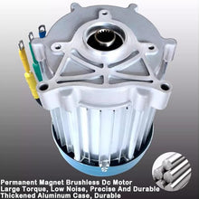ZHOZHUT 1500W-3000W Brushless DC Motor with Permanent Magnet Electric Tricycle Motor 60V / 72V High Torque DC Motor with 18-Tooth Shaft, High-Power Brushless Motors for DIY Tricycle,1800w60v,4600RPM