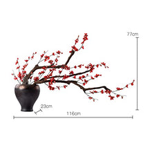 YXIANG56Q Fake Plants Artificial Bonsai Silk Peach Blossom Tree Plants with Ceramics Pots Fake Flowers Decorative Bonsai Plants for Home Office Décor Bonsai Tree
