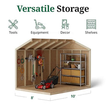 Little Cottage Co. 8x10 Value Gable Shed with Floor, Outdoor Wood Storage Do-It-Yourself Precut Kit