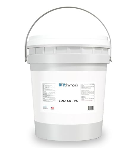 DIYChemicals | EDTA Copper 15% | Chelated Water-Soluble Copper Micronutrient | Supports Plant Growth, Enzyme Activity & Deficiency Prevention | Agricultural & Hydroponic Use - 40 Lbs