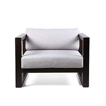 Armen Living Paradise Outdoor Eucalyptus Wood Lounge Chair Earth